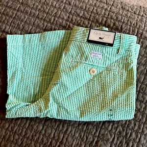 NWT Vineyard Vines Boys Club Seersucker Short Sz 10